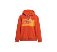 Superdry Herren Outdoor Hoodie mit Grafikstreifen Denim Co Rostorange S