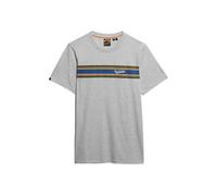 Superdry Herren Outdoor Stripe Logo T-Shirt in lockerer Passform Gletschergrau Meliert XXL