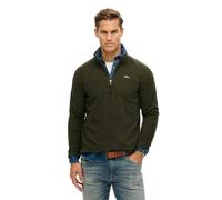 Superdry Herren Polar Fleecejacke mit halblangem Reißverschluss Surplus Goods Olivgrün M