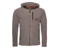 Superdry Herren Polar Fleecejacke mit Reißverschluss und Kapuze Exposure Grau M