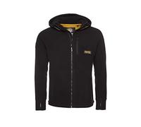 Superdry Herren Polar Fleecejacke mit Reißverschluss und Kapuze Schwarz XL