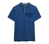 Superdry Herren Poloshirt - Vintage Athletic Polo, Logo, Baumwolle, einfarbig XXL Blau