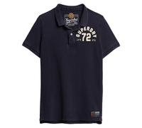 Superdry Herren Poloshirt - Vintage Athletic Polo, Logo, einfarbig L Blau
