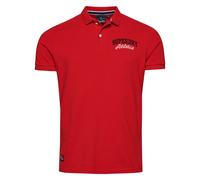 Superdry Herren Poloshirt - Vintage Superstate, Kurzarm, Knopfleiste, Baumwolle Rot 3XL