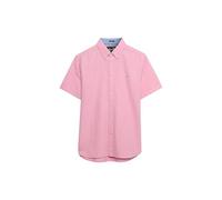 Superdry Herren Preppy Oxford Kurzarmhemd Cali Korallrot Chambray XL