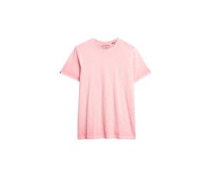 Superdry Herren Raw Edge Slub T-Shirt mit lockerer Passform Leuchtend Blütenpink S
