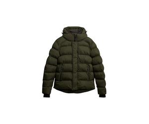 Superdry Herren Sport-Steppjacke aus Mikrofaser mit Kapuze Army Kaki S