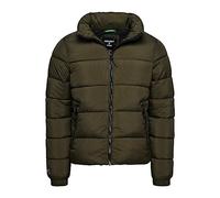Superdry Herren Sports Steppjacke ohne Kapuze Fußball Raster Kaki M