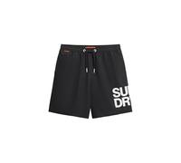 Superdry Badeshorts SPORTSWEAR LOGO 17 SWIM SHORT – Herren Größe S, Schwarz, Polyester, bedruckt