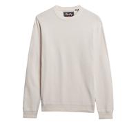 Superdry Herren Strickpullover - Cotton Texture Jumper, Pullover, Rundhals, einfarbig Off-White 3XL