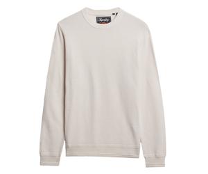 Superdry Herren Strickpullover - Cotton Texture Jumper, Pullover, Rundhals, einfarbig Off-White / 3XL 3XL Beige