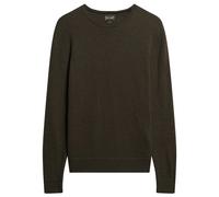 Superdry Herren Strickpullover - ESSENTIAL SLIM FIT CREW JUMPER, Pullover, Rundhals, einfarbig Grün XL
