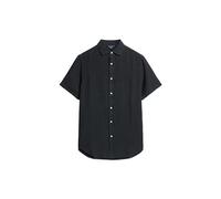Superdry Herren Studios Casual Leinenhemd, Verwaschenes Schwarz, XX-Large