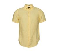 Superdry Herren Studios Casual Linen S/S Shirt Kapuzenpullover, Aspen Gold, XXL