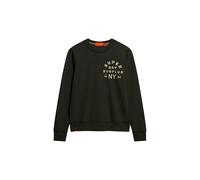 Superdry Herren Surplus Sweatshirt mit Rundhalsausschnitt und Grafik Verwaschenes Schwarz M