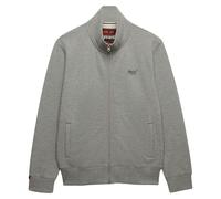Sweatshirt SUPERDRY "ESSENTIAL LOGO TRACK TOP", Herren, Gr. 3XL, sleet grau marl, angeraute Sweatware, Obermaterial: 60% Baumwolle, 40% Polyester, meliert, loose fit normal, ohne Ausschnitt, Rippbündc