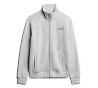 Superdry Herren Sweatjacke - Essential Logo Track Top, Stehkragen, Logo Grau M