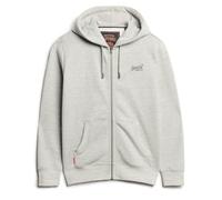 Superdry Herren Sweatjacke - Essential Logo Zip Hoodie, Kapuze, einfarbig Grau 3XL