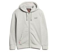 Superdry Herren Sweatjacke - Essential Logo Zip Hoodie, Kapuze, einfarbig S Grau