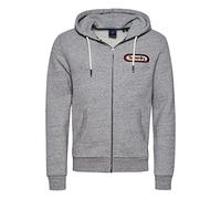 Superdry Herren Sweatjacke Graumeliert/rot/blau/gelb XXL