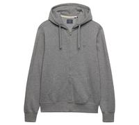 Superdry Herren Sweatjacke mit Kapuze - Essential SDCO Logo Zip-Hoodie, Baumwollmix, Relaxed Fit Dunkelgraumelange / L L Grau