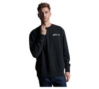 Superdry Herren-Sweatshirt aus recyceltem Mikro-Top, Rundhalsausschnitt, Oversize-Passform, Rundhalsausschnitt, Phantom Marl, Medium