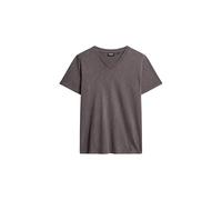 Superdry Herren T-Shirt aus Flammgarn mit V-Ausschnitt Dunkelgrau XL
