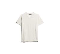 Superdry Herren T-Shirt aus Flammgarn mit V-Ausschnitt Hafer Creme Meliert L