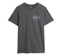 Superdry Herren T-Shirt - Classic VI Heritage Chest Tee , Logo, Rundhals, einfarbig Grau S