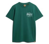 Superdry Herren T-Shirt - Classic VI Heritage Chest Tee , Logo, Rundhals, einfarbig Grün M