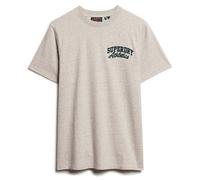 Superdry Herren T-Shirt - Embroider Superstate Logo Tee, Logo, Rundhals, einfarbig Grau L