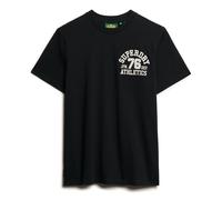 Superdry Herren T-Shirt - Embroider Superstate Logo Tee, Logo, Rundhals, einfarbig Schwarz M