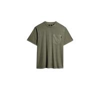 Superdry Herren T-Shirt mit Tasche und Kontrastnähten Verwaschenes Grau XXL