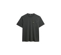 Superdry Herren T-Shirt mit Tasche und Kontrastnähten Verwaschenes Schwarz XL