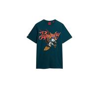 Superdry Herren T-Shirt mit Tattoo-Schriftzug Kräftiges Marinegrün S
