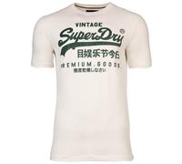 Superdry Herren T-Shirt - VI Classic Tee, Logo, Rundhals, einfarbig Weiß M