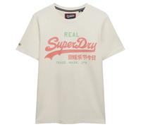 Superdry Herren T-Shirt - VI Classic Tee, T-Shirt, Rundhals, Baumwolle, Logo, einfarbig XL Weiß