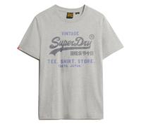 Superdry Herren T-Shirt - VI Heritage Relaxed Tee , T-Shirt, Baumwolle, Rundhals, Logo, einfarbig 3XL Grau