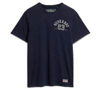 T-Shirt SUPERDRY "VINTAGE ATHLETIC CHEST S/S TEE" Gr. M, blau (rich navy) Herren Shirts (73527605-M) rich navy