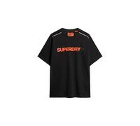 Superdry Herren Tech T-Shirt mit lässiger Passform und Logo Schwarz L