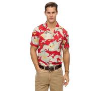 Superdry Herren The Merchant Store - Hawaii-Hemd Tsuru Rot XL