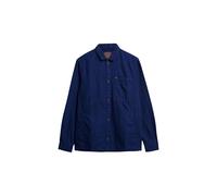 Superdry Herren The Merchant Store - Hemdjacke aus Leinenmischgewebe Supermarineblau M