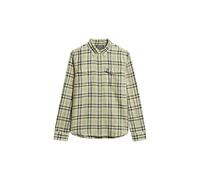 Superdry Herren The Merchant Store - Karohemd aus Leinen Grün Kariert M