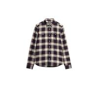 Superdry Herren The Merchant Store - Karohemd aus Leinen Marineblau Kariert L