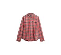 Superdry Herren The Merchant Store - Karohemd aus Leinen Rot Kariert L