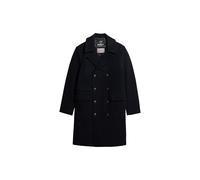 Superdry Herren The Merchant Store - Langer Wollmantel Finster Marineblau L