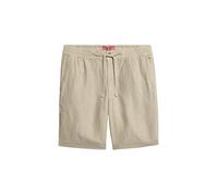Superdry Herren Leinenshort - Merchant Linen Short, kurze Hose, Leinen, einfarbig Beige L