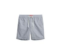 Shorts SUPERDRY "MERCHANT LINEN SHORT", Herren, Gr. L, N-Gr, blau (navy stripe), Web, Obermaterial: 52% Leinen, 48% Baumwolle, gestreift, modisch, straight fit knielang, Hosen (83320262-L) navy stripe
