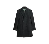 Superdry Herren The Merchant Store - Stadtmantel Schwarz Fischgrätenmuster XXL