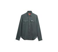 SUPERDRY Flanellhemd grün | L